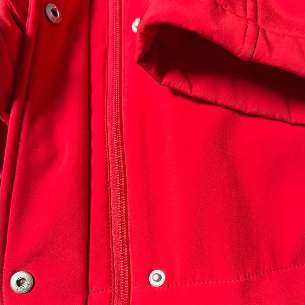 Nautica Red Hooded Jacket with Snap & Zip Closure - Picture 6 of 7